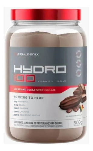 Hydro 100 900g Chocolate Belga - Proteína Hidrolisada e Isolada | Cellgenix