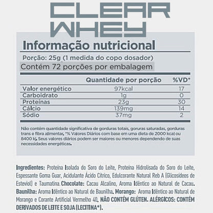 Clear Whey Zero Lactose 1.8kg - Morango