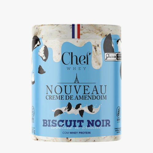 Pasta de Amendoim Cookies & Cream 600g - Com Whey | Chef Whey