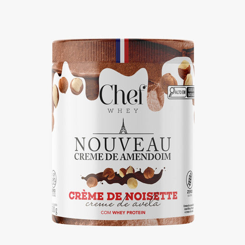 Pasta de Amendoim Creme de Avelã 600g - Com Whey | Chef Whey