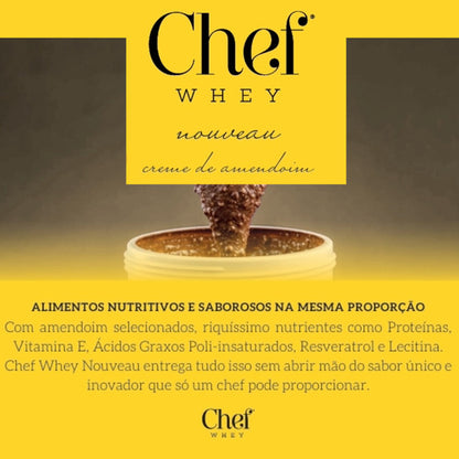 Pasta de Amendoim Creme de Avelã 600g - Com Whey | Chef Whey