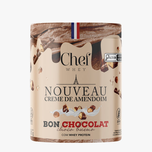 Pasta de Amendoim Choco Bueno 600g - Com Whey | Chef Whey