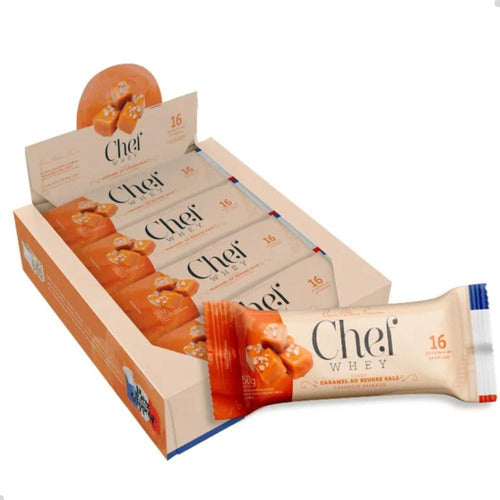 Barra de Proteína Chef Whey (Caixa 12un) - Caramelo Salgado