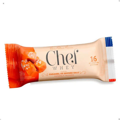 Barra de Proteína Chef Whey (Caixa 12un) - Caramelo Salgado