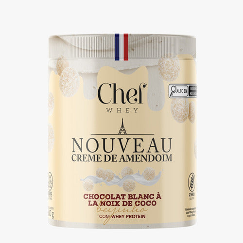 Pasta de Amendoim Sabor Beijinho 600g - Com Whey e Coco | Chef Whey