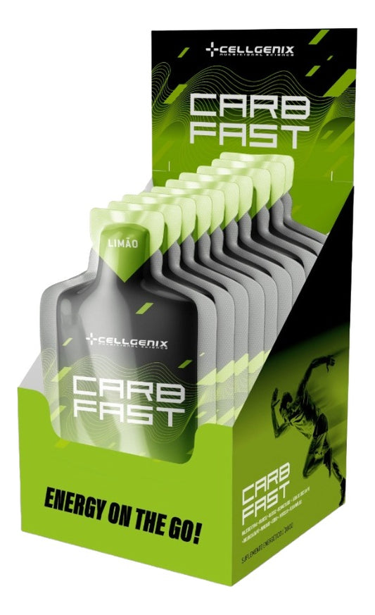 Carb Fast Gel Display com 10 Sachês - Sabor Limão | Cellgenix