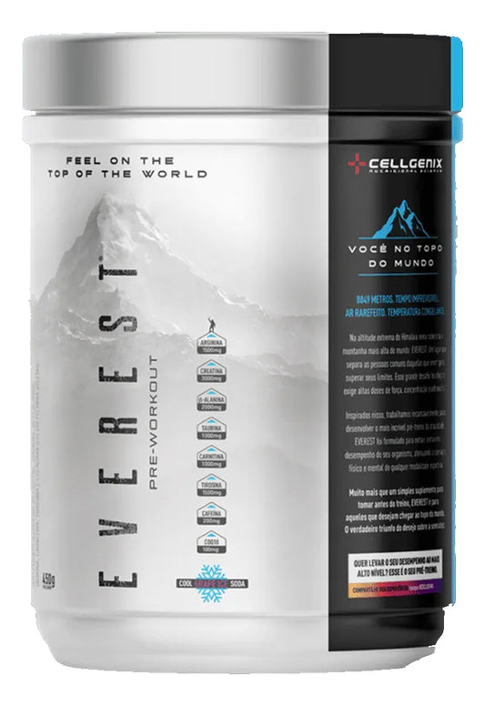 Everest Pre-Workout 450g - Lemon Ice | Com CoQ10 | Cellgenix