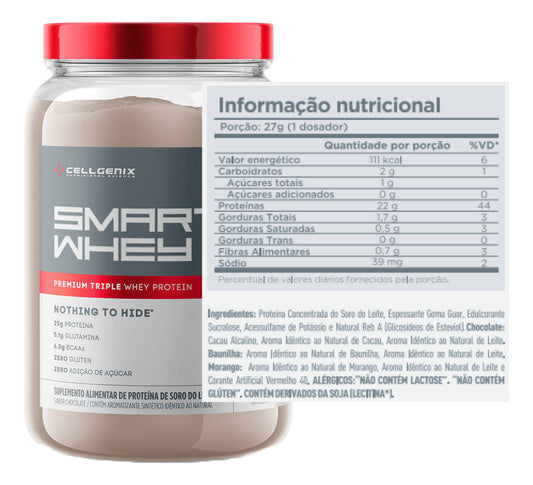 SMART WHEY ZERO LACTOSE 903G CHOCOLATE - CELLGENIX