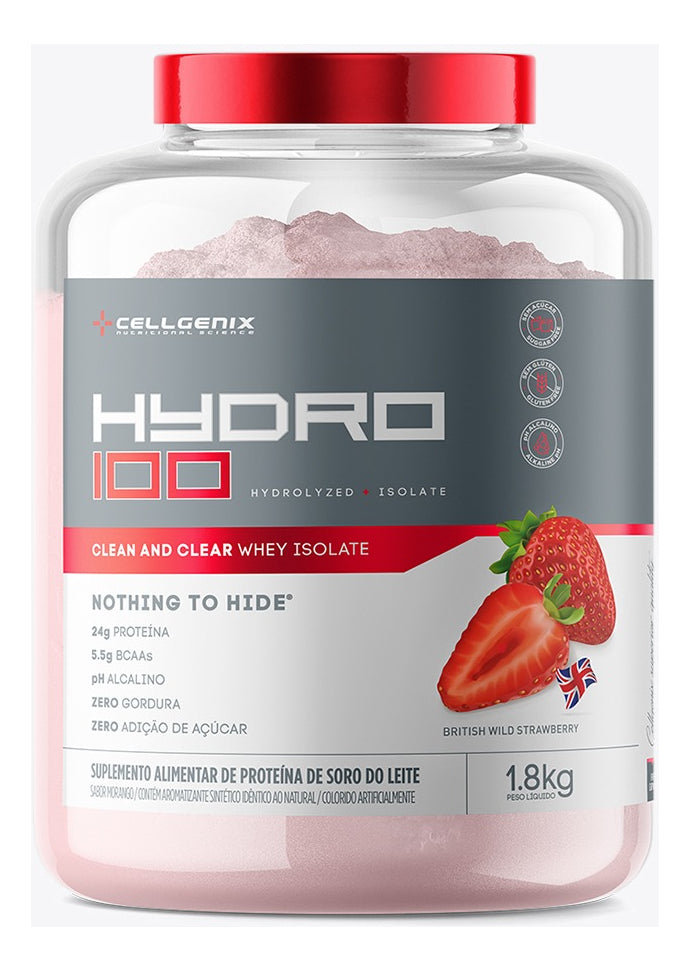 HYDRO 100 1,8KG MORANGO - CELLGENIX