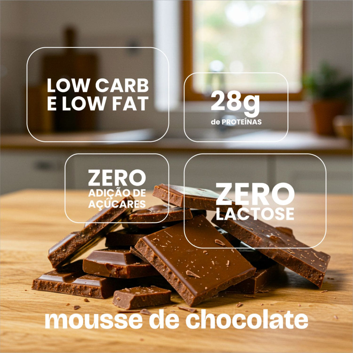 Chef Whey Zero Lactose 907g - Mousse de Chocolate