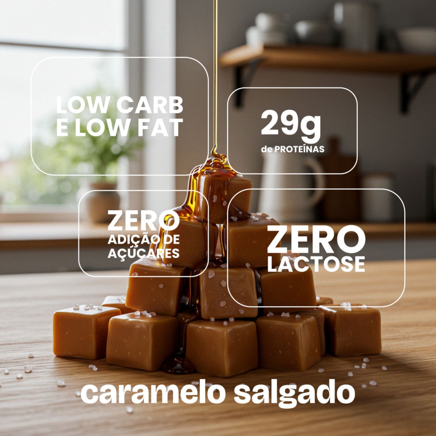 Dose Única Chef Whey 40g - Caramelo Salgado | Zero Lactose