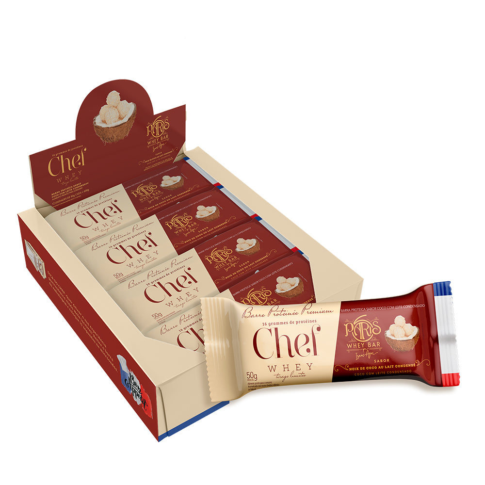 Barra de Proteína Chef Whey (Caixa 12un) - Beijinho (Coco e Leite Condensado)