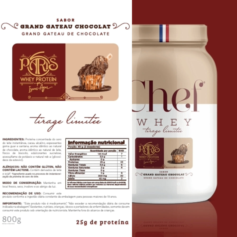 CHEF WHEY 800G GRAND GATEAU DE CHOCOLATE
