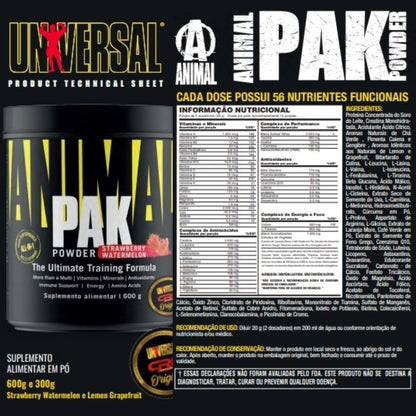 ANIMAL PAK POWDER 300G STRAWBERRY WATERMELON