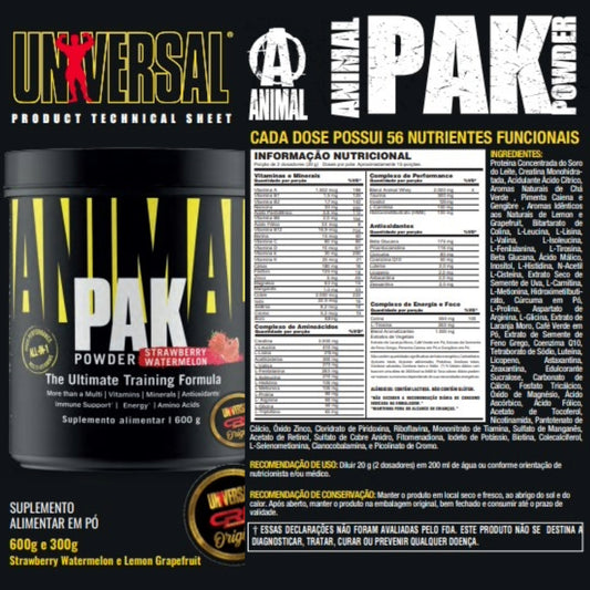 ANIMAL PAK POWDER 300G STRAWBERRY WATERMELON