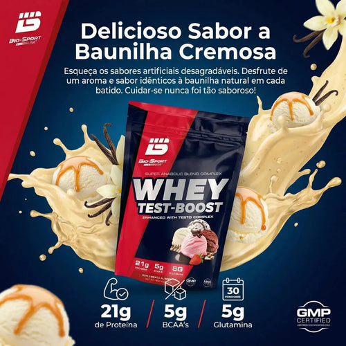 Whey Test-Boost 900g (Refil) - Baunilha | Bio Sport