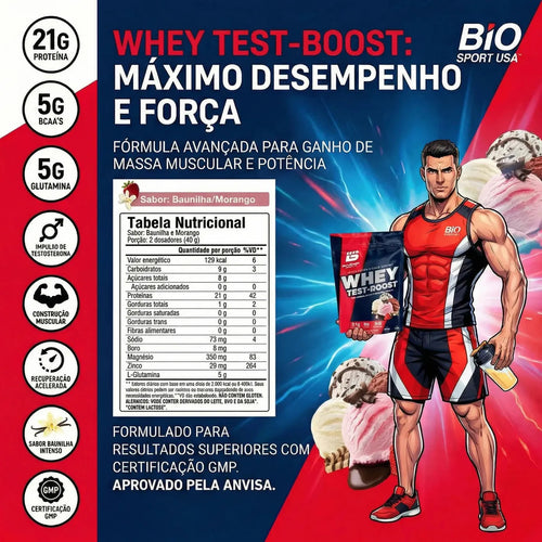 Whey Test-Boost 900g (Refil) - Baunilha | Bio Sport