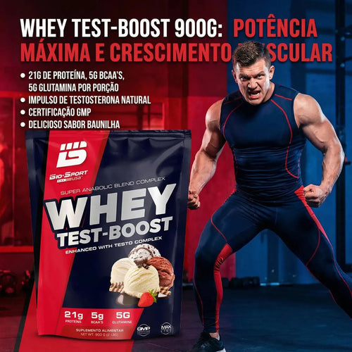 Whey Test-Boost 900g (Refil) - Baunilha | Bio Sport
