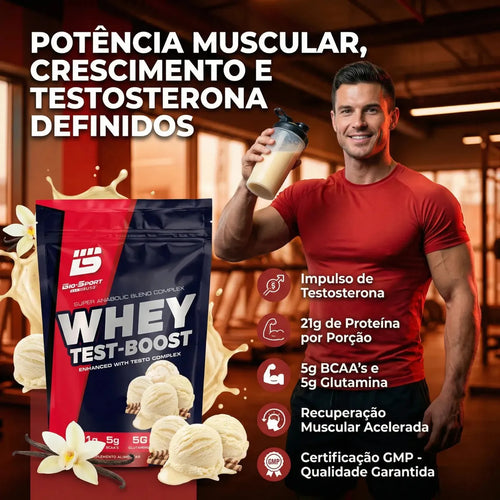 Whey Test-Boost 900g (Refil) - Baunilha | Bio Sport
