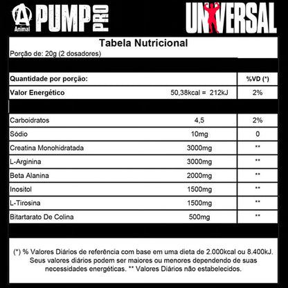 Animal Pump Pro 600g - Maçã Verde | Pré-Treino Sem Estimulantes