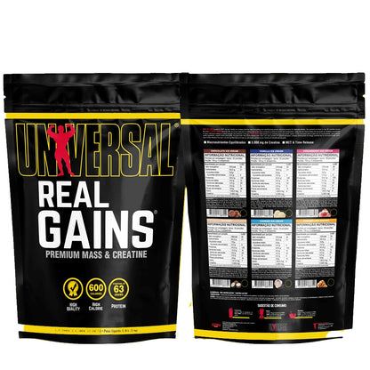 Real Gains 3kg - Strawberry Ice Cream | Hipercalórico Universal