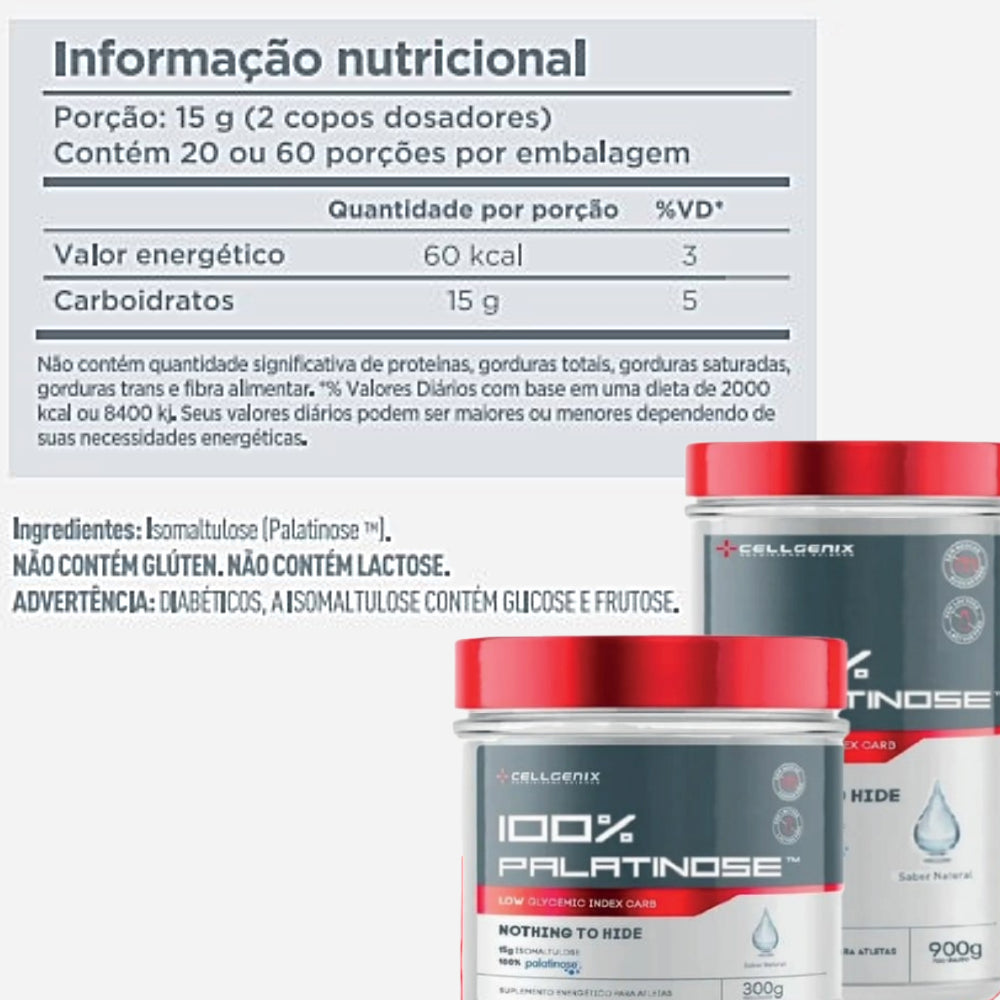 Palatinose 100% Pura 900g (Isomaltulose) | Cellgenix