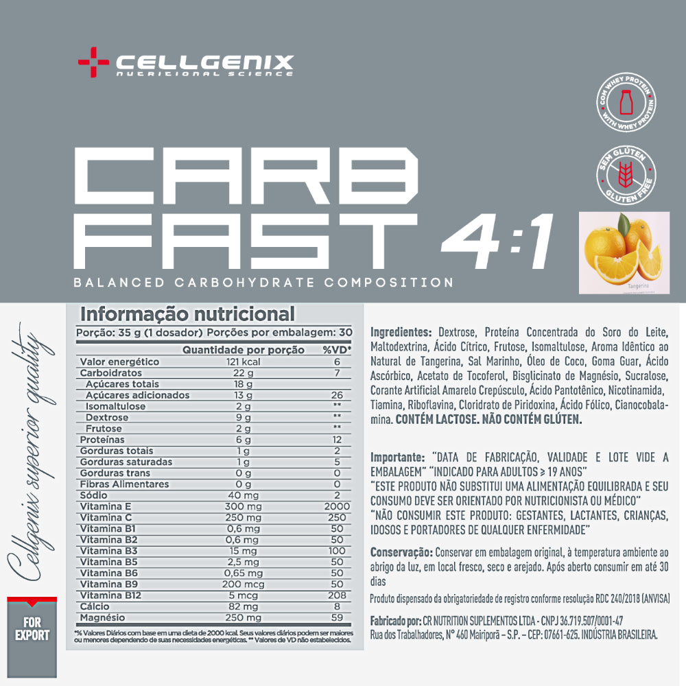 CARBFAST 4:1 CELLGENIX TANGERINA 1KG