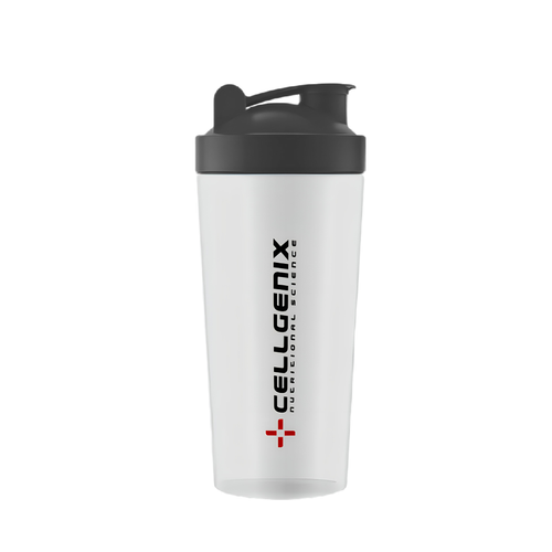 COQUETELEIRA TRANSPARENTE COM TAMPA PRETA E VERM 700ML - CELLGENIX