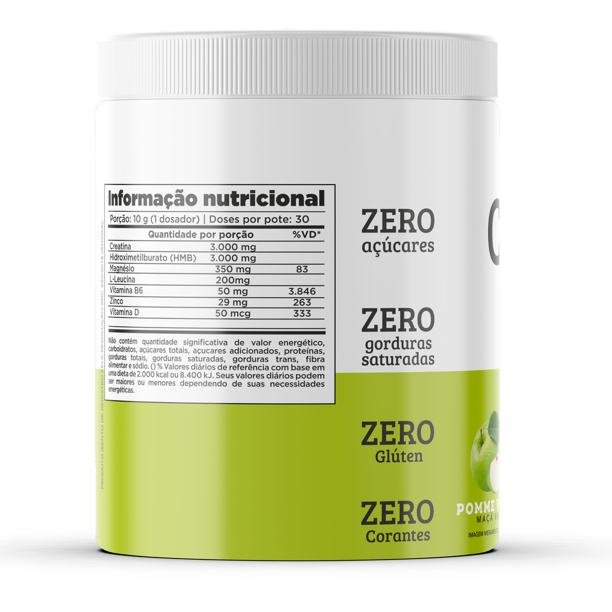 Creatina + HMB 300g Maçã Verde | Chef Whey