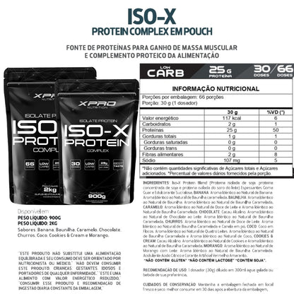 ISO-X 900G PUDIM DE CARAMELO REFIL XPRO