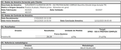 ISO-X PROTEIN COMPLEX 900GR CHOCOLATE XPRO POTE