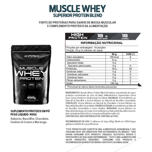 Muscle Protein 900g Refil Baunilha | XPro Nutrition