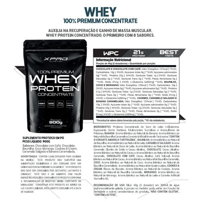 Whey Protein Concentrado 900g (Refil) - Banana Caramelizada | XPro Nutrition