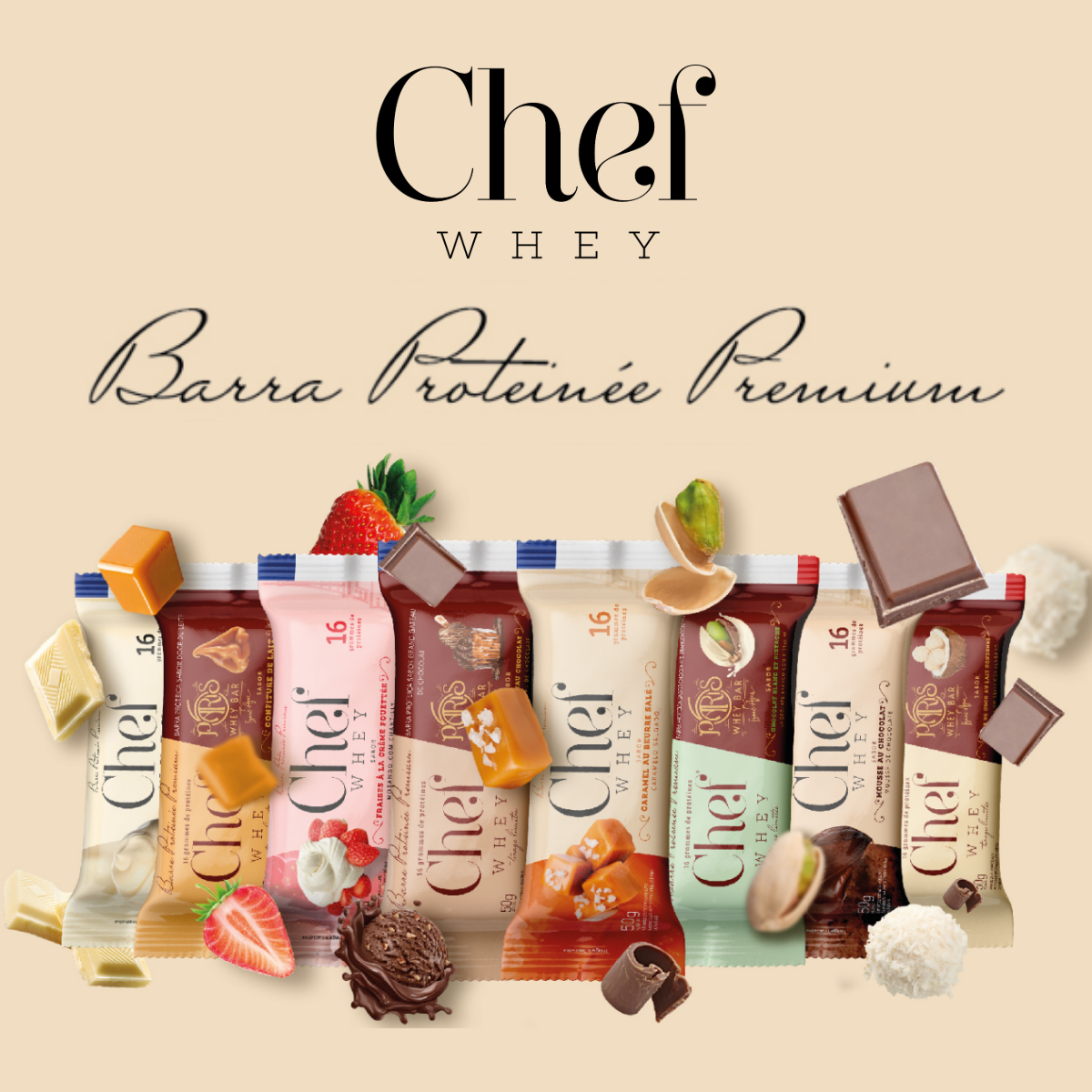 DISPLAY CHEF WHEY BAR MOUSSE CHOCOLATE BRANCO 12 UNIDADES