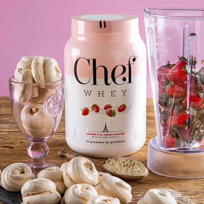 CHEF WHEY 907G FRAISES v  LA CRv ME FOUTTv E (MORANGO C/ CHANTILLY)