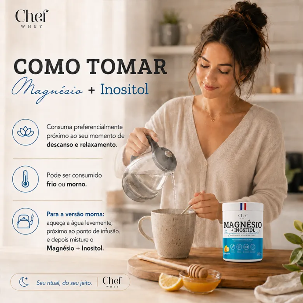 MAGNÉSIO + INOSITOL 300G - LIMÃO COM MEL