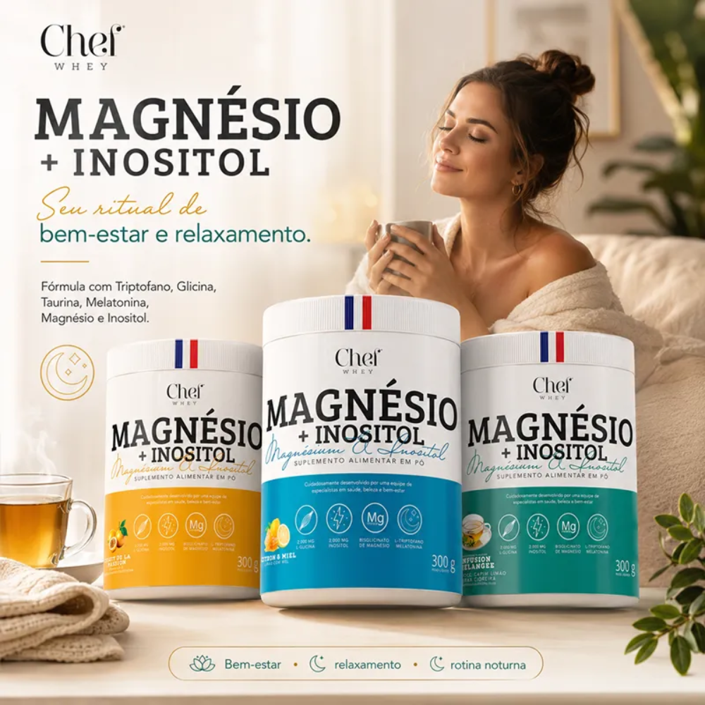 MAGNÉSIO + INOSITOL 300G - LIMÃO COM MEL