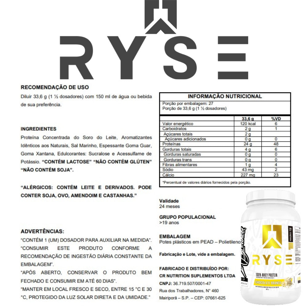 LOADED PROTEIN 907 G CHOCOLATE BRANCO - RYSE SUPPS