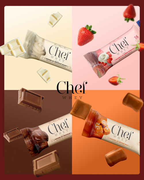 DISPLAY CHEF WHEY BAR MOUSSE CHOCOLATE BRANCO 12 UNIDADES