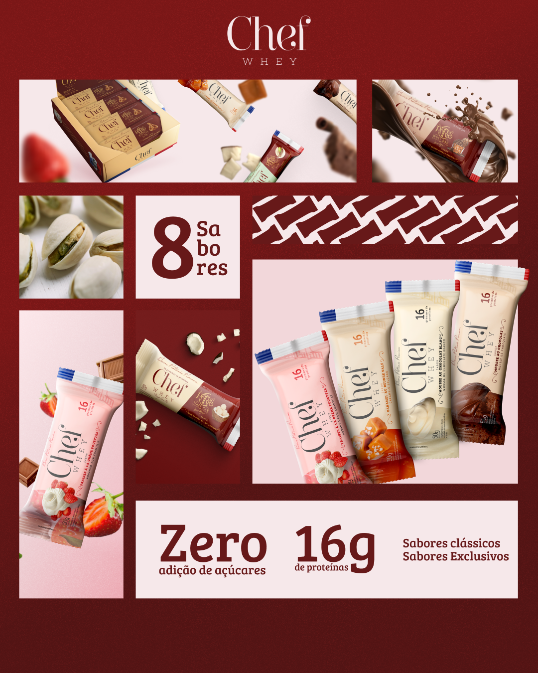 DISPLAY CHEF WHEY BAR MOUSSE CHOCOLATE BRANCO 12 UNIDADES