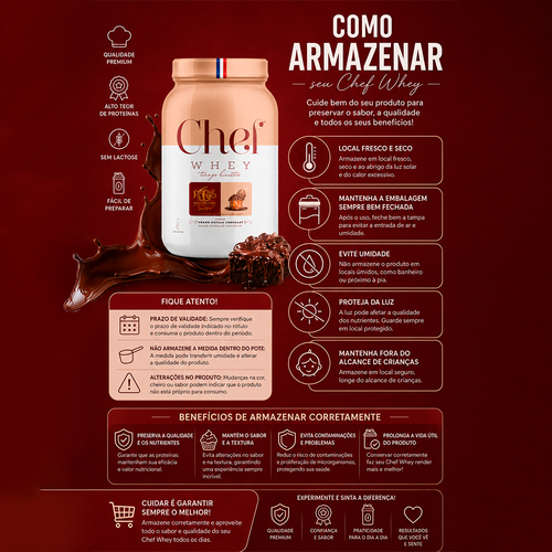 CHEF WHEY 800G COCO C/ LEITE CONDENSADO