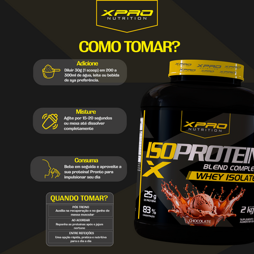 ISO PROTEIN BLEND COMPLEX 2 KG COOKIES XPRO - LINHA AMARELA