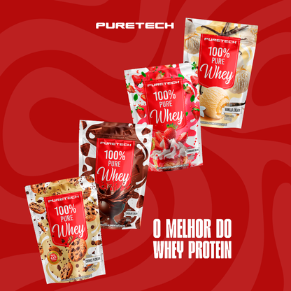 100% PURE WHEY PURETECH 900G COOKIES  N CREAM REFIL