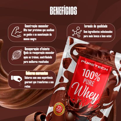100% PURE WHEY PURETECH 900G COOKIES  N CREAM REFIL