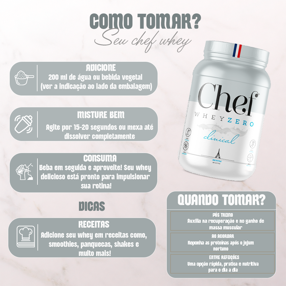 CHEF WHEY 907G AU LAIT (AO LEITE)