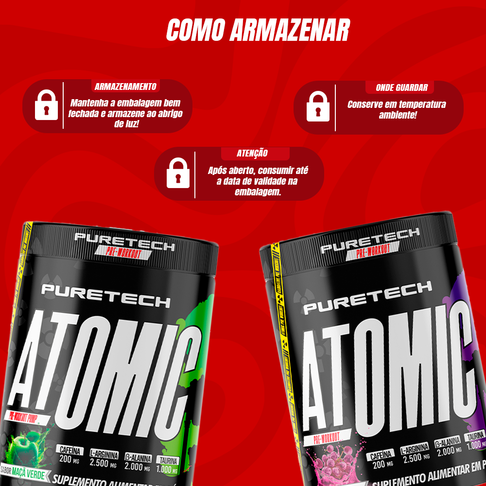 ATOMIC PRE WORKOUT 300G TUTTI FRUTTI-PURETECH