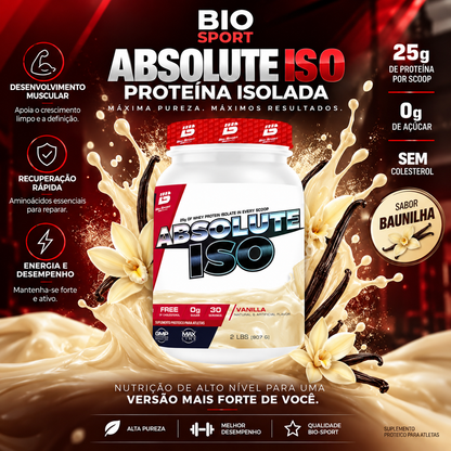 Absolute Iso Whey 907g – Sabor Baunilha