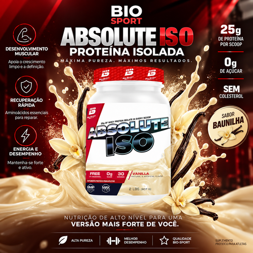 Absolute Iso Whey 907g – Sabor Baunilha