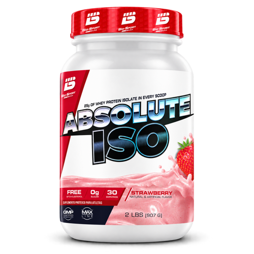 Absolute Iso Whey 907g – Sabor Morango