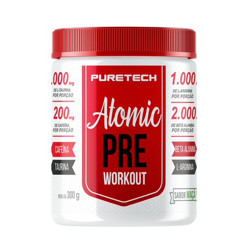 ATOMIC PRE WORKOUT 300G MAÇÃ VERDE-PURETECH